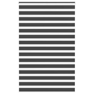 vidaXL Tenda a Rullo Zebra Nero Larghezza Tessuto 145,9 cm Poliestere