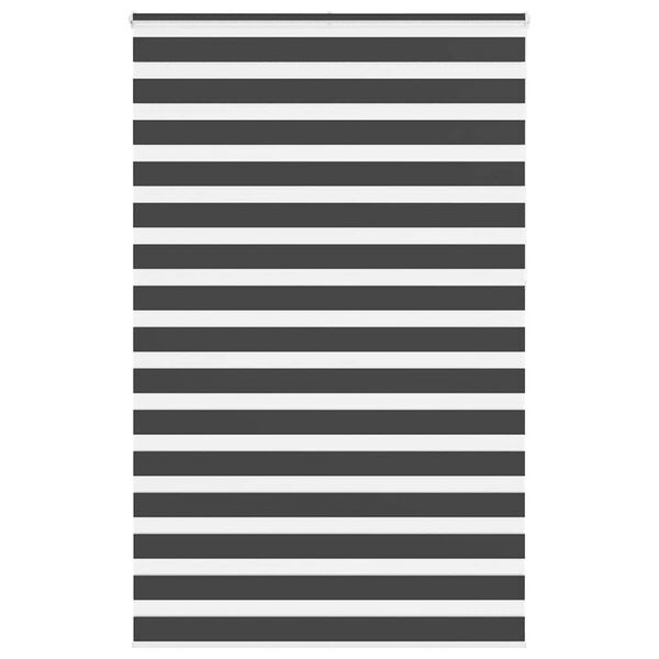 vidaXL Tenda a Rullo Zebra Nero Larghezza Tessuto 145,9 cm Poliestere