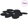vidaXL Pannelli per Piedi di Mobili 12 pcs Nero &Oslash; 30 x 2 mm EVA