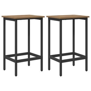 vidaXL Sgabello da bar 2 pz Rovere Artigianale 40 x 32 x 64 cm