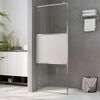 vidaXL Parete per Doccia Walk-in Vetro Semi Smerigliato ESG 115x195 cm