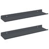 vidaXL Mensola sospesa A parete 2 pz Antracite 40 x 8,5 x 2,5 cm