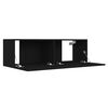 vidaXL Set Mobili Porta TV 3 pz Nero in Legno Multistrato