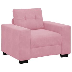 vidaXL Divano Sedia Rosa 100x78x80 cm Velluto