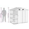 vidaXL Capanno da Giardino con Scaffali Grigio 205x130x183 cm in Ferro