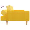 vidaXL Divano Letto a 2 Posti con Poggiapiedi Giallo in Tessuto