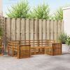 vidaXL Set divani 6 pcs Naturale Legno di Acacia Massello