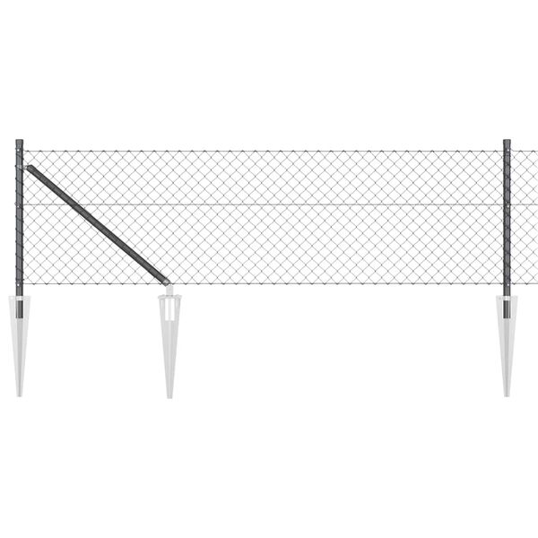 vidaXL Palo della recinzione Grigio 10 x 0,6 m (rete 40 x 40 mm)