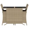 vidaXL Set da Bistrò 3 pz con Cuscini Beige in Polyrattan