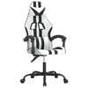 vidaXL Sedia da Gaming Bianco e Nero in Similpelle
