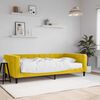 vidaXL Divano Letto con Materasso Giallo 100x200 cm in Velluto