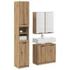 vidaXL Set di Armadi da Bagno con lo scaffale 3 pcs Rovere artigianale
