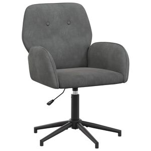 vidaXL Sedia da scrivania girevole 54 x 55 x 90 cm Grigio Scuro