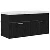 vidaXL Mobile da Bagno Rovere Nero 100 x 38,5 x 46 cm