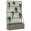 vidaXL Vaso da giardino Grigio 105 x 30 x 170 cm Metallo