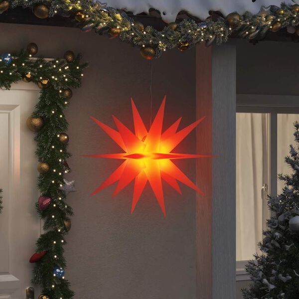 vidaXL Luce di Natale con LED Pieghevole Rossa 100 cm