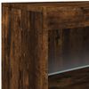 vidaXL Credenza con Luci LED Rovere Fumo 123x37x67 cm