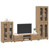 vidaXL Set mobile TV FLORIN Rovere artigianale Legno multistrato