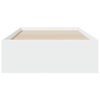 vidaXL Giroletto con Cassetti Bianco 90x200 cm in Legno Multistrato