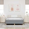 vidaXL Letto a molle con materasso Grigio chiaro 140 x 190 cm Tessuto