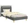 vidaXL Struttura letto bambini con testata Grigio Scuro 90 x 200 cm