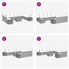 vidaXL Set Divano da Giardino 11 pcs Beige Poly Rattan