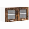 vidaXL Armadio pensile Rovere Affumicato e Bianco 80 x 31 x 40 cm