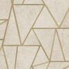 DUTCH WALLCOVERINGS Carta da Parati a Forme Triangolari Beige e Oro