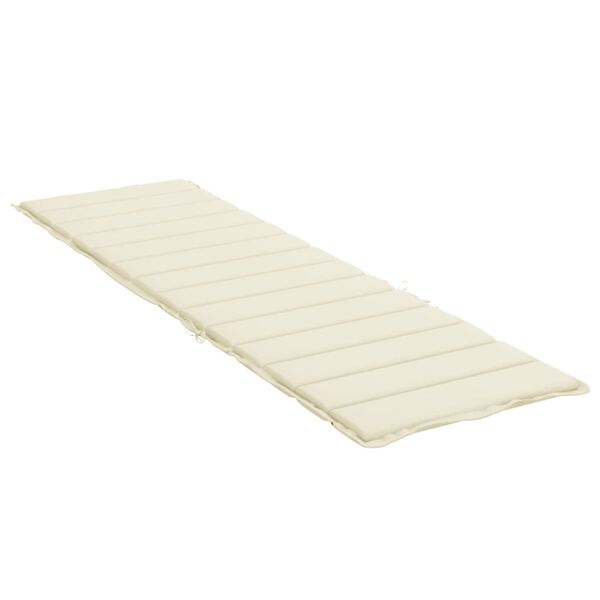 vidaXL Cuscino per Lettino Crema 200x60x3 cm in Tessuto Oxford