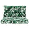 vidaXL Cuscino per divano da esterno 2 pcs Motivo Foglia Poliestere