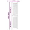 vidaXL Porta per Armadio con porta 2 pcs Naturale 170 x 2,1 x 39,5 cm