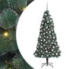 vidaXL Albero di Natale artificiale pre-illuminato con set di palline