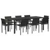 vidaXL Set di Mobili da Esterno 9 pz Nero e antracite Textilene