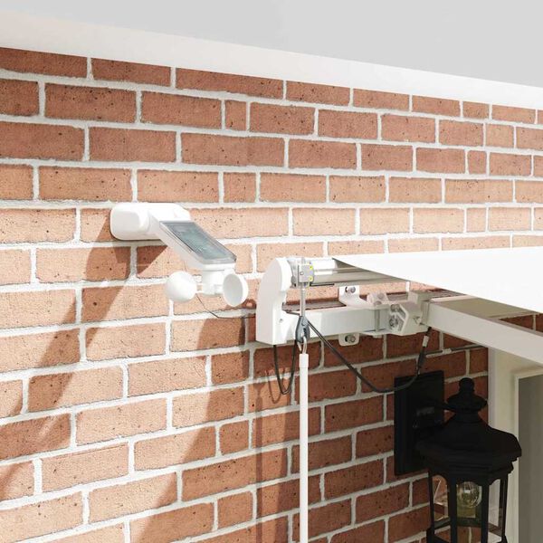 vidaXL Tenda Retrattile Bianco 500 &times; 350 cm Poliestere e Metallo