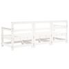 vidaXL Set Salotto da Giardino 3 pz Bianco in Legno Massello di Pino