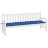 vidaXL Cuscino per Panca Giardino Blu Reale 200x50x7 cm Tessuto Oxford