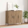 vidaXL Credenza Rovere artigianale 90 x 34 x 80 cm Legno multistrato