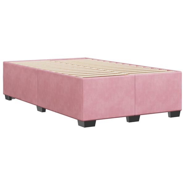 vidaXL Giroletto senza Materasso Rosa 120x190 cm Velluto