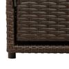 vidaXL Armadietto Portaoggetti Giardino Marrone 110x55x60,5 Polyrattan
