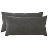 vidaXL Federa 2 pcs HEERLEN Grigio Scuro 40 x 80 cm Velluto