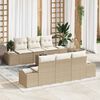 vidaXL Set Divano da Giardino 8 pcs Beige e Crema polyrattan