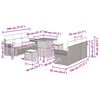 vidaXL Set Divano da Giardino con cuscino 9 pcs Beige polyrattan
