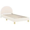 vidaXL Struttura letto bambini con testata Crema 90 x 190 cm