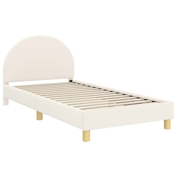 vidaXL Struttura letto bambini con testata Crema 90 x 190 cm