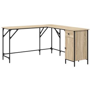 vidaXL Scrivania Rovere Sonoma 141x141x75 cm in Legno Multistrato