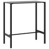 vidaXL Tavolo da Bar Nero 100x50x110cm in Acciaio Verniciato a Polvere