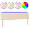 vidaXL Testiera a LED Crema 180x5x78/88 cm in Tessuto