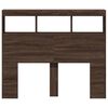 vidaXL Testiera con Contenitore a LED Rovere Marrone 120x17x102 cm