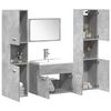 vidaXL Set Mobili da Bagno 4 pz Grigio Cemento in Legno Multistrato