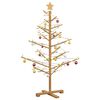 vidaXL Albero di Natale in legno Marrone 125 cm Legno di pino massello